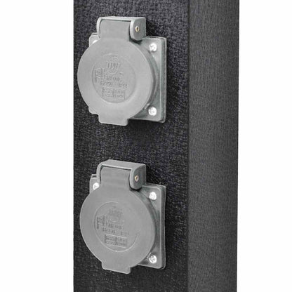 Presa Elettrica da Giardino con Pilastro Nero - homemem39