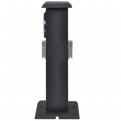 Presa Elettrica da Giardino a Pilastro Nero con Timer - homemem39