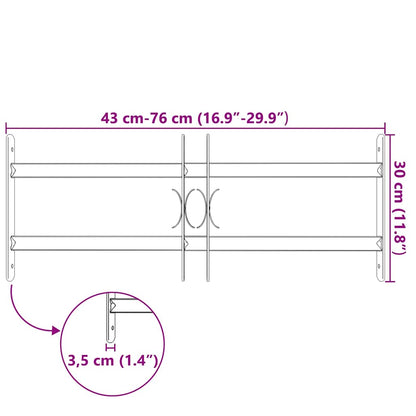 Grate per Finestre Regolabili 2 Barre Trasversali 500-650 mm