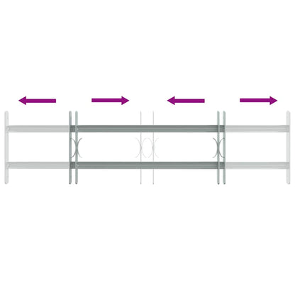 Grate per Finestre Regolabili 2 Barre Trasversali 700-1050 mm