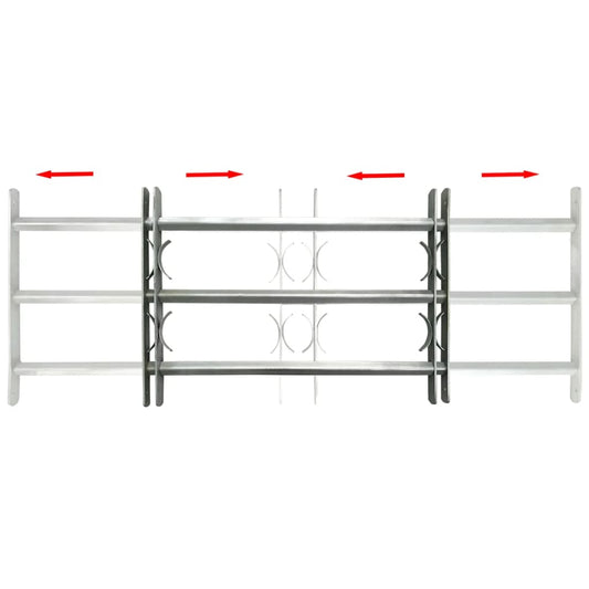 Grate per Finestre Regolabili 3 Barre Trasversali 700-1050 mm
