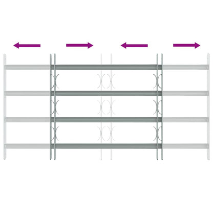 Grate per Finestre Regolabili 4 Barre Trasversali 700-1050 mm