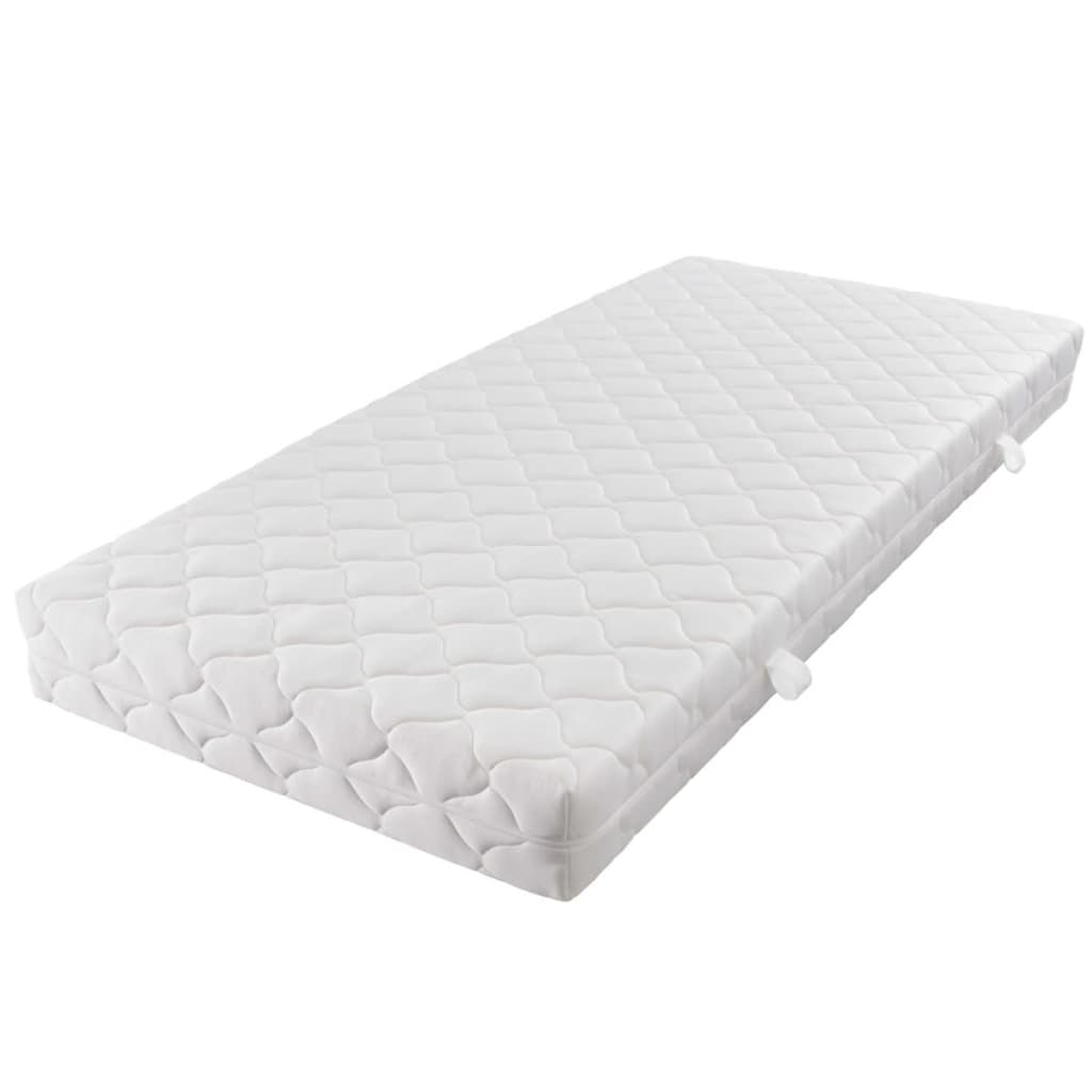 Letto con Materasso Nero in Metallo 180x200 cm | homemem39