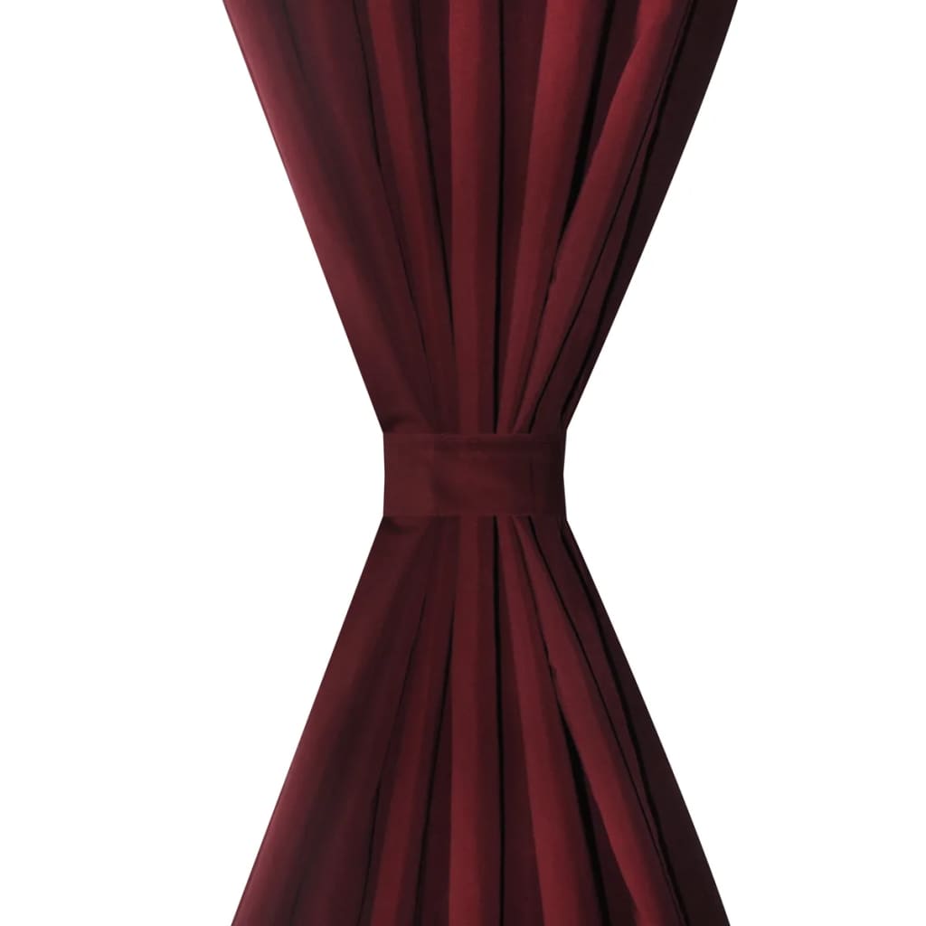 Tende Micro-Raso Bordò 2 pezzi con Occhielli 140 x 225 cm | homemem39