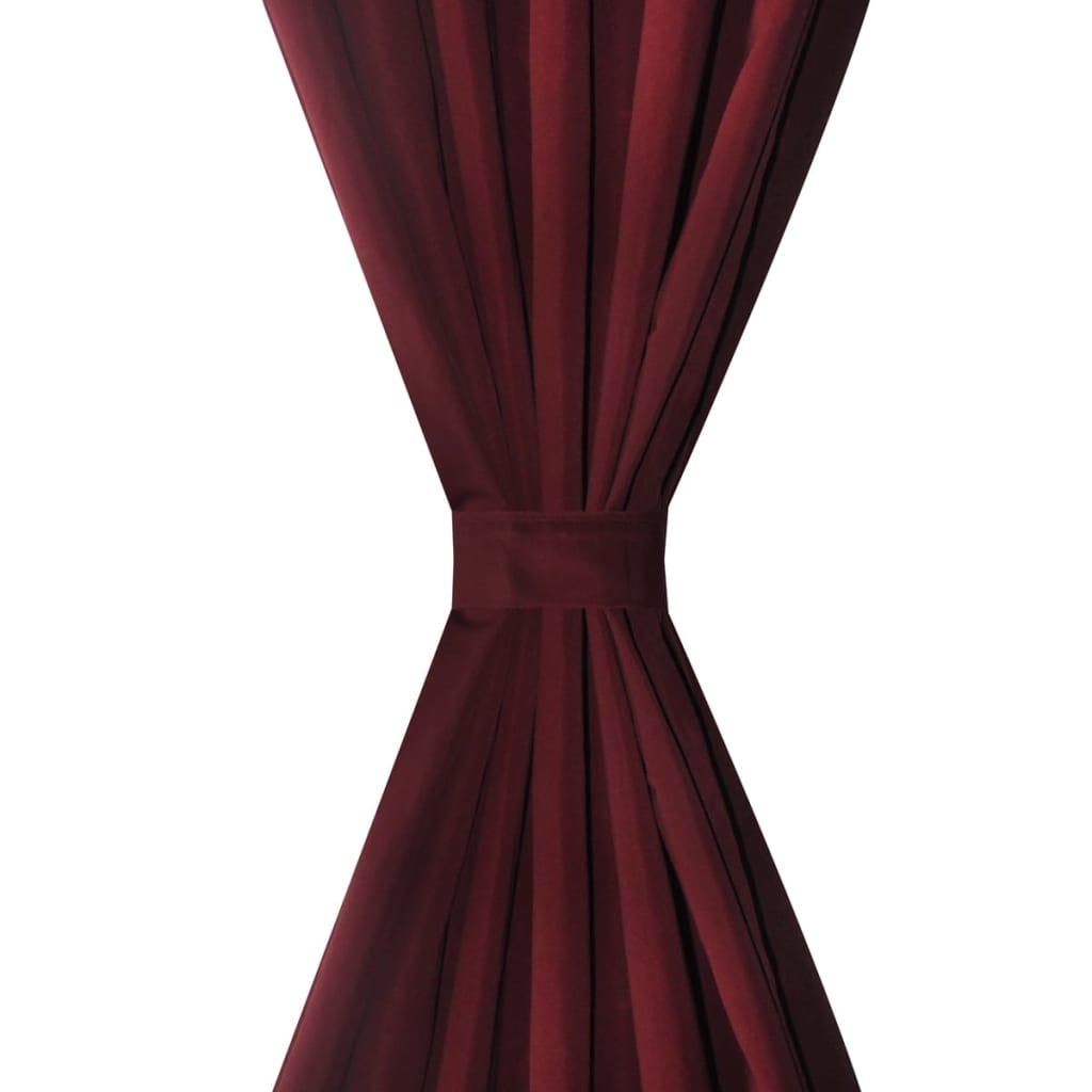 Tende Micro-Raso Bordò 2 pezzi con Occhielli 140 x 245 cm | homemem39