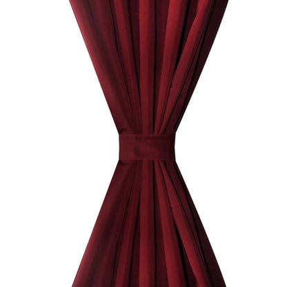 Tende Micro-Raso Bordò 2 pezzi con Occhielli 140 x 245 cm | homemem39