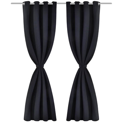 Tenda Termica Oscurante Foderata Nera Blackout 135 x 245 cm 2 pz | homemem39