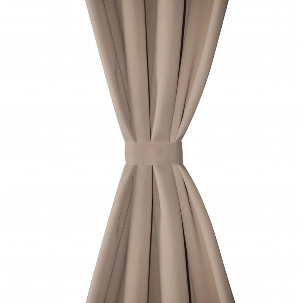 Tende Oscuranti Blackout Crema con Anelli di Metallo 135 x 245 cm 2 pz | homemem39