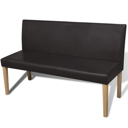 Panca 139,5 cm Marrone Scuro in Similpelle | homemem39