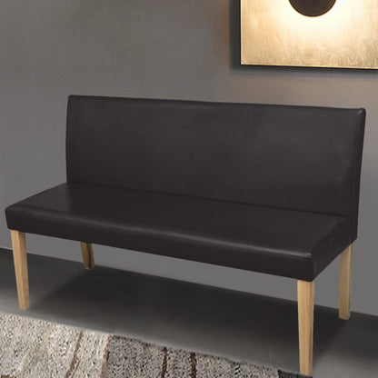Panca 139,5 cm Marrone Scuro in Similpelle | homemem39