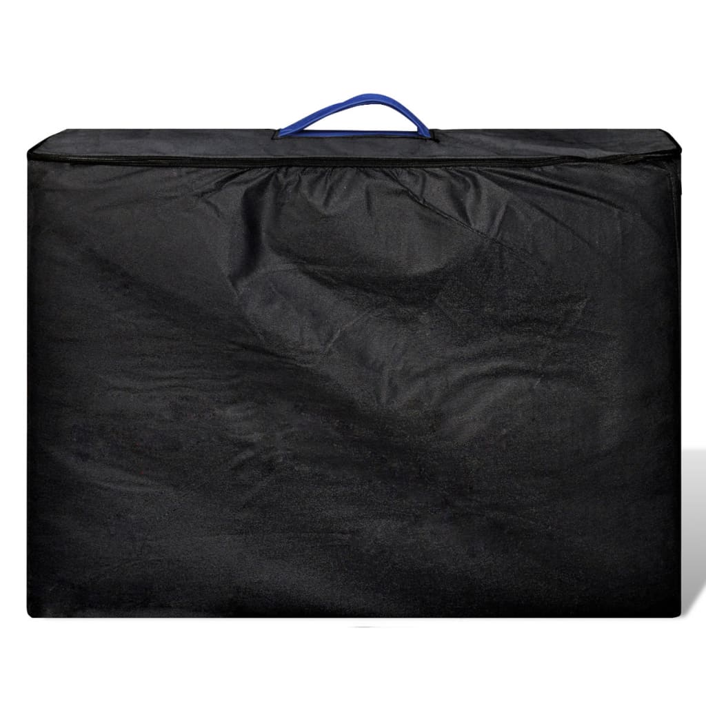 Lettino Pieghevole da Massaggio Blu 2 Zone con Telaio Legno - homemem39