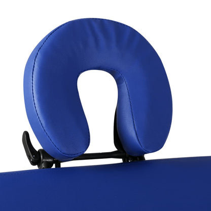 Lettino Pieghevole da Massaggio Blu 3 Zone con Telaio Legno | homemem39