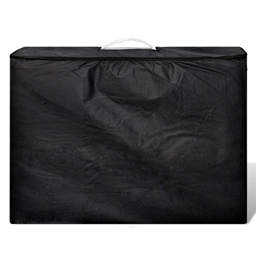 Lettino Pieghevole da Massaggio Crema 3 Zone con Telaio Legno - homemem39