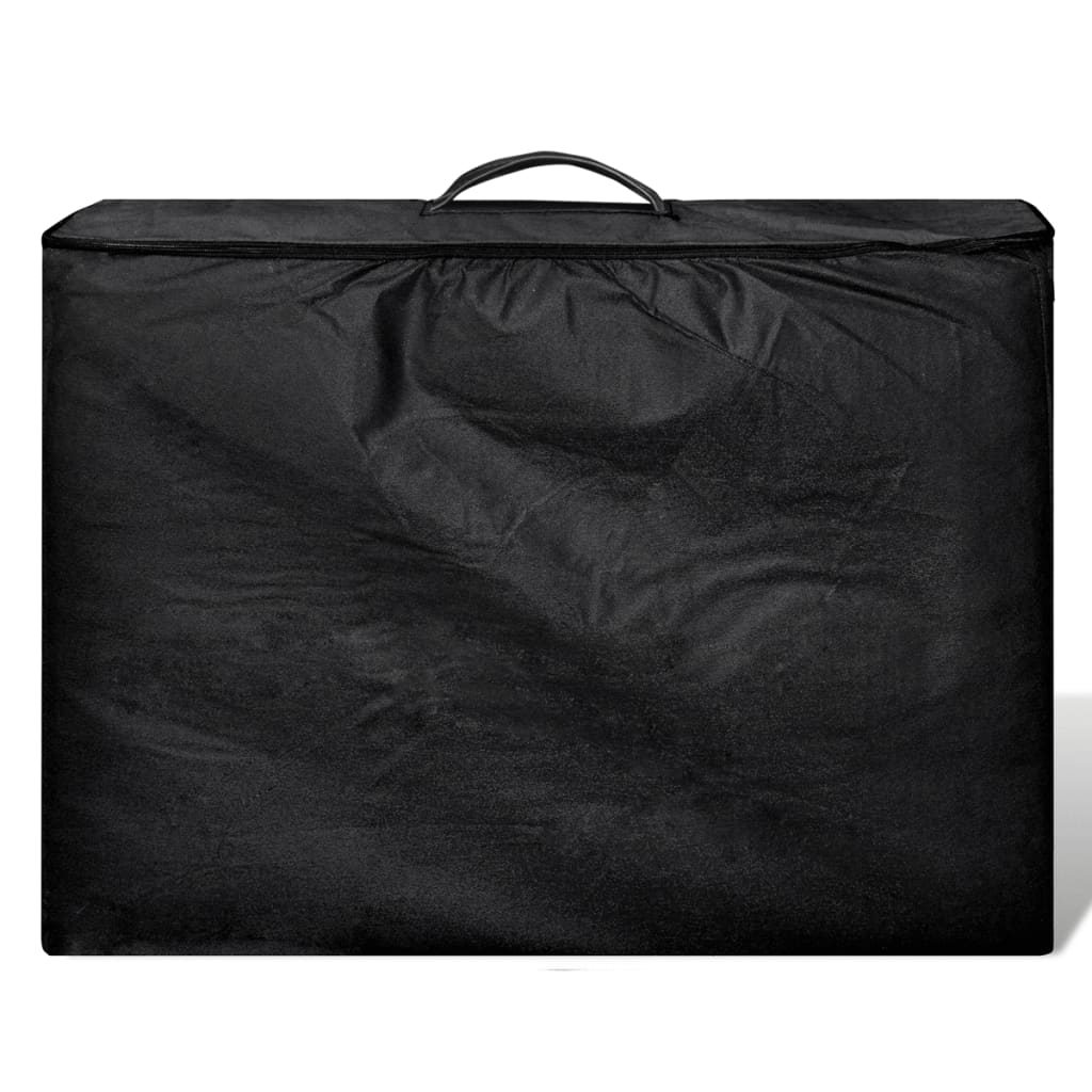 Lettino Pieghevole da Massaggio Nero 3 Zone con Telaio Alluminio - homemem39