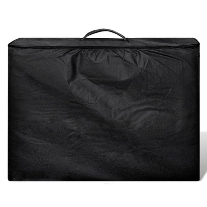 Lettino Pieghevole da Massaggio Nero 3 Zone con Telaio Alluminio - homemem39