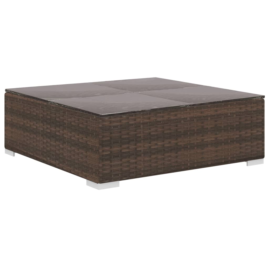 Set Divani da Giardino 8 pz con Cuscini in Polyrattan Marrone - homemem39