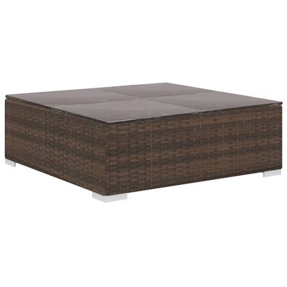 Set Divani da Giardino 8 pz con Cuscini in Polyrattan Marrone - homemem39