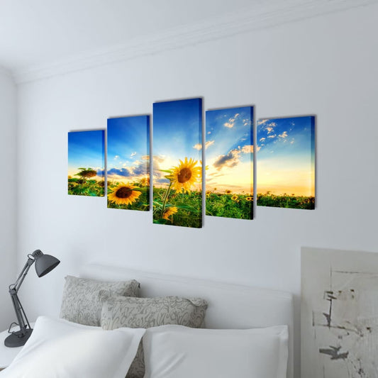 Set Stampa su Tela da Muro Girasole 200 x 100 cm