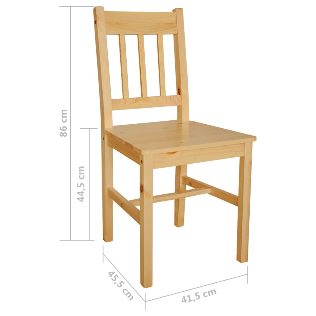 Sedie da Pranzo 2 pz in Legno di Pino | homemem39
