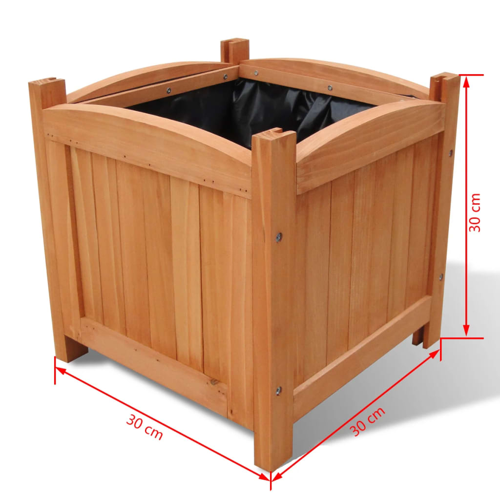 Letti Rialzati da Giardino in Legno Set 2 pz 30 x 30 x 30 cm | homemem39