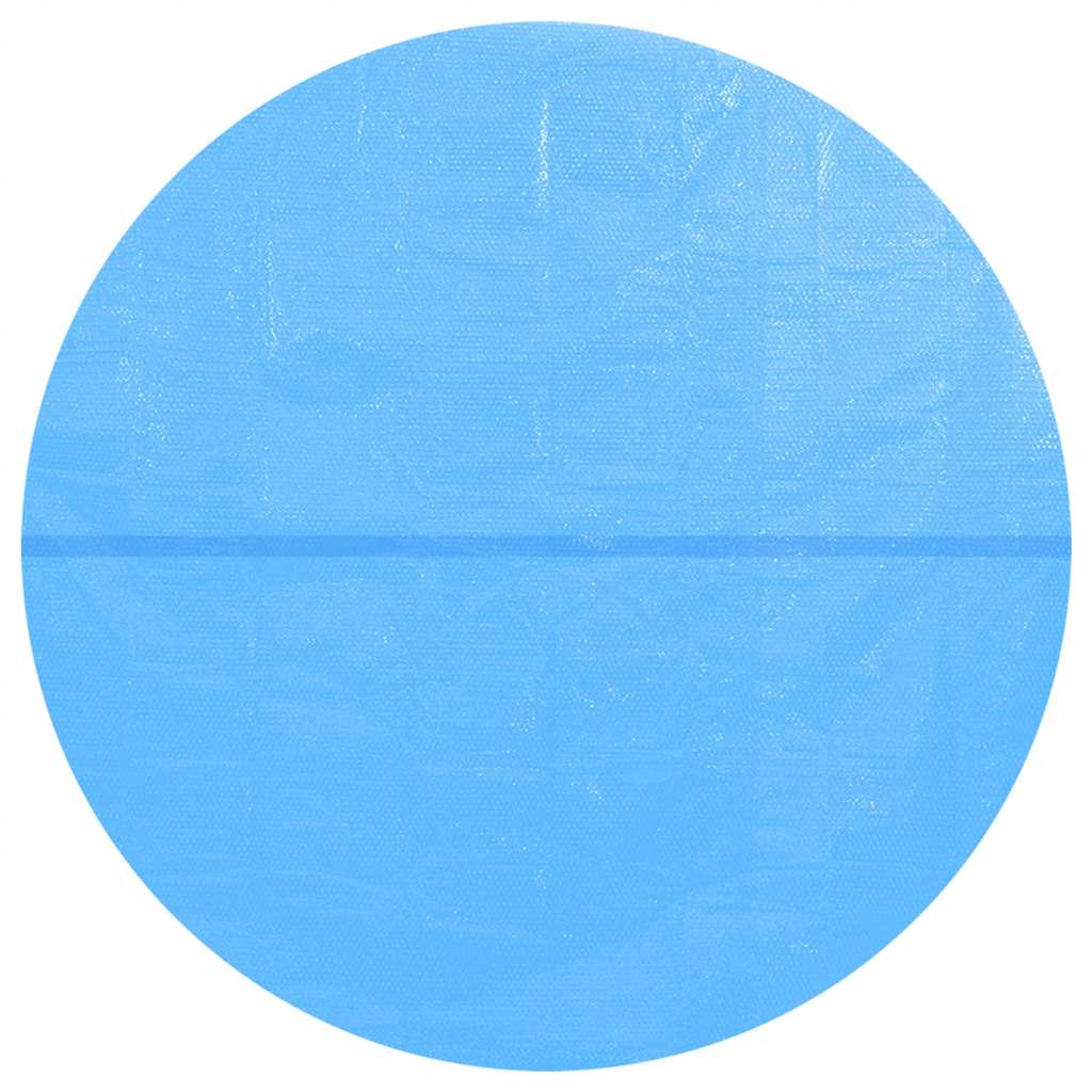 Telo Copripiscina Solare Copertura Rotonda PE 488 cm Blu | homemem39