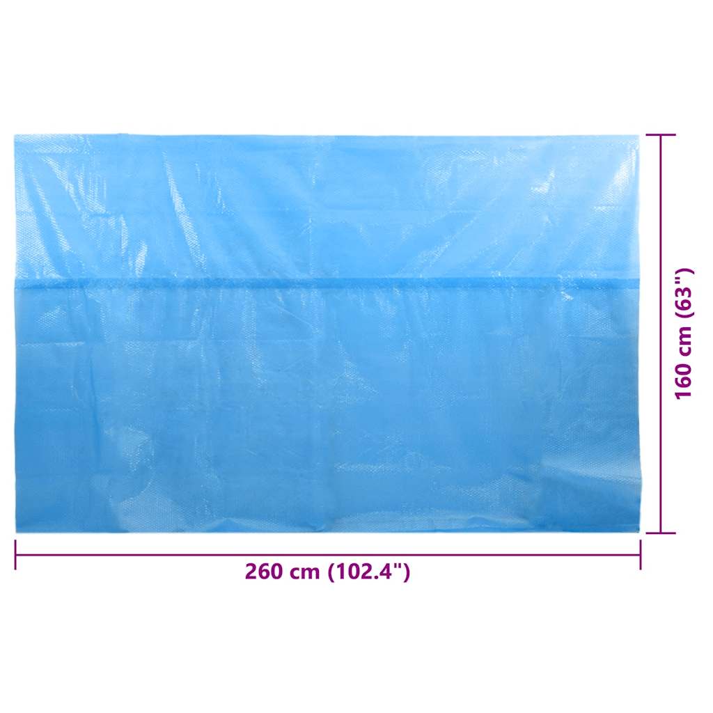 Telo Copripiscina Rettangolare PE 260 x 160 cm Blu