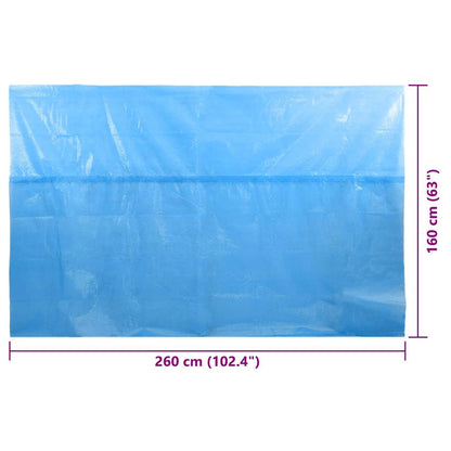 Telo Copripiscina Rettangolare PE 260 x 160 cm Blu