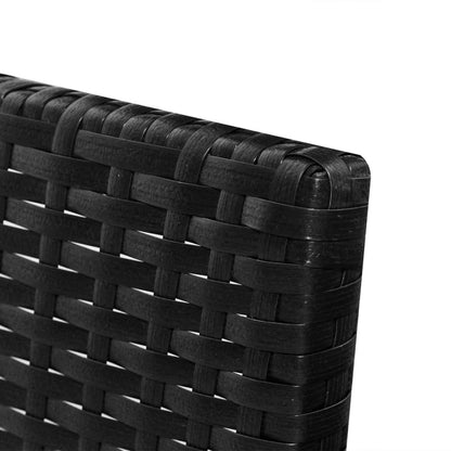 Set Divani da Giardino 3 pz con Cuscini in Polyrattan Nero - homemem39
