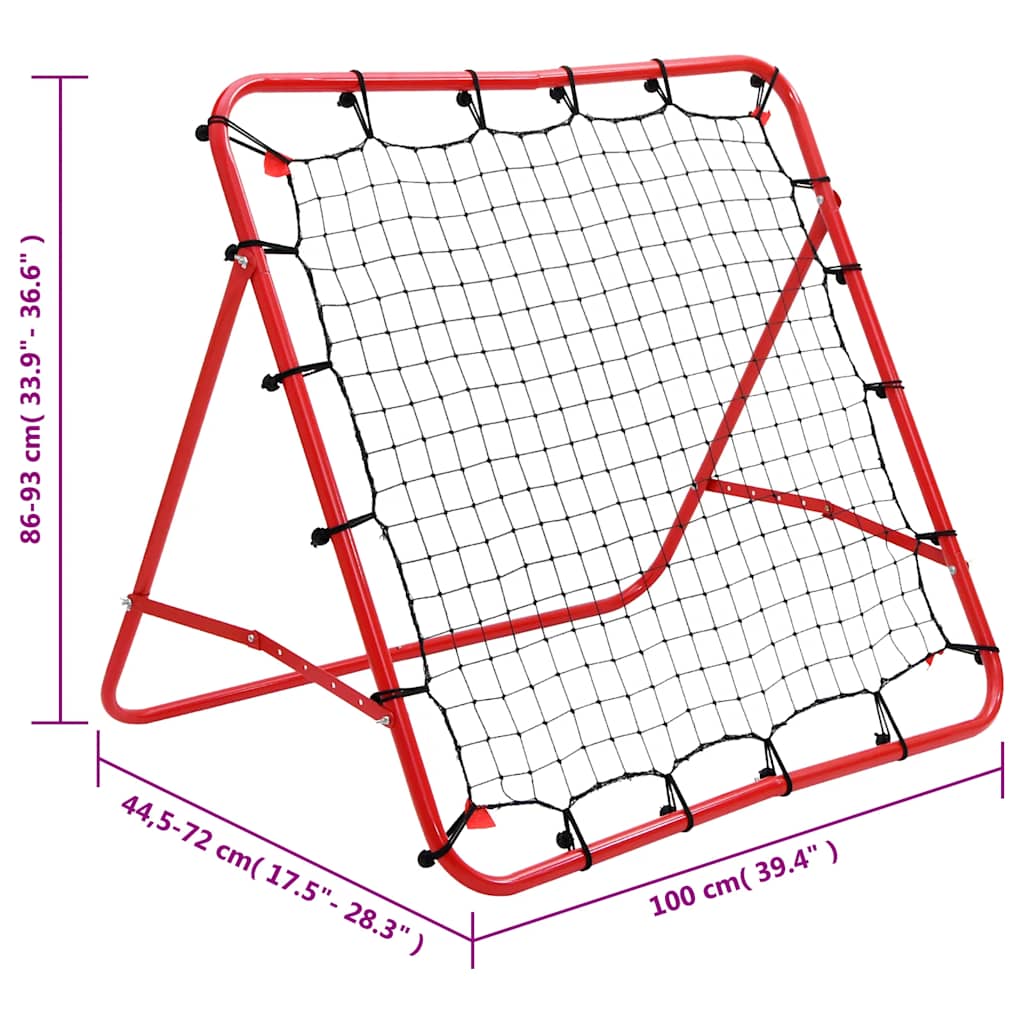 Rete a Rimbalzo da Calcio Regolabile 100 x 100 cm | homemem39