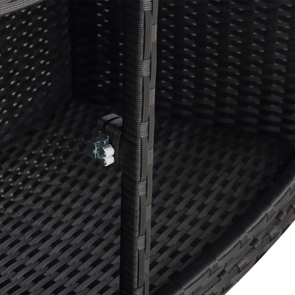 Bordo per Vasca da Spa in Polyrattan Nero - homemem39