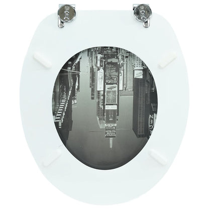 Coperchio da Toilette in MDF con Modello New York - homemem39