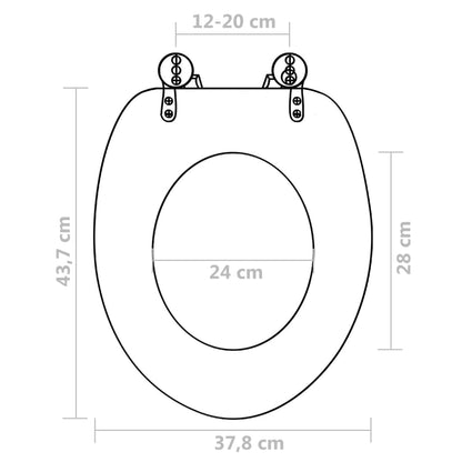 Coperchio da Toilette in MDF con Design Porcellana