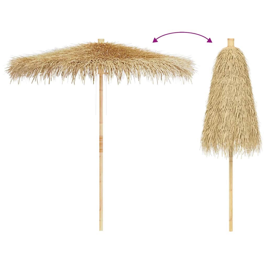 Ombrellone in Bambù 270 cm con Parasole in Foglie di Banano | homemem39