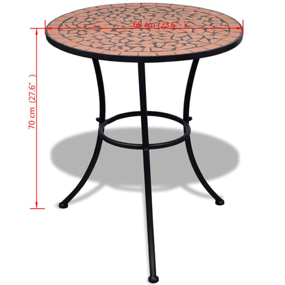 Tavolo da Bistrot Terracotta 60 cm a Mosaico | homemem39