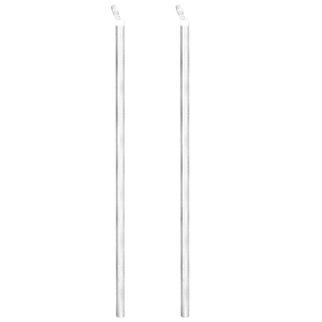 Recinzione in Rete con Pali in Acciaio Zincato 15x1 m Argento | homemem39