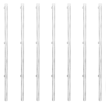 Recinzione in Rete con Pali in Acciaio Zincato 15x1 m Argento | homemem39