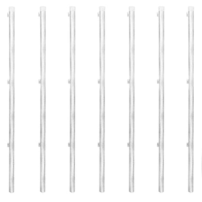 Recinzione in Rete con Pali in Acciaio Zincato 15x1,25m Argento - homemem39