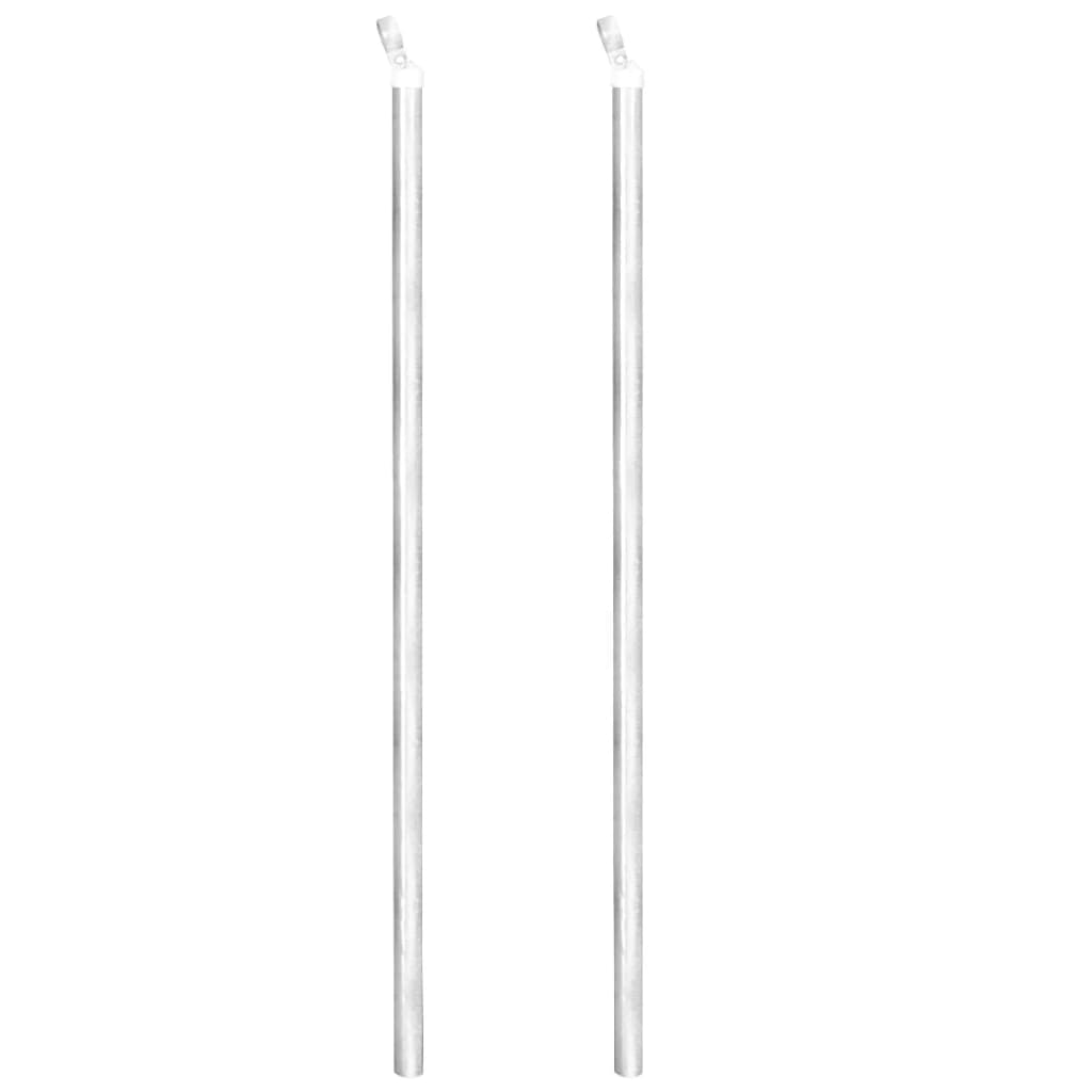 Recinzione a Rete con Pali e Spuntoni Acciaio Zincato 15x1 m