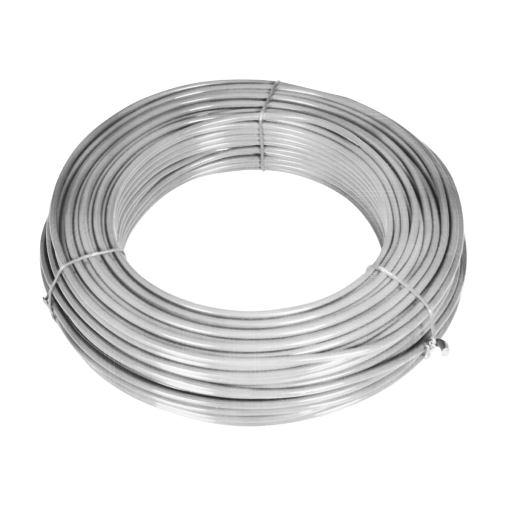 Recinzione a Rete con Pali e Spuntoni Acciaio Zincato 15x1,5 m