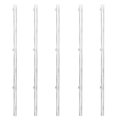 Recinzione a Rete con Pali e Spuntoni Acciaio Zincato 15x1,5 m