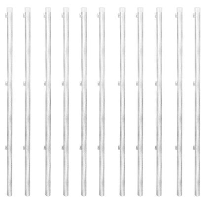 Recinzione a Rete con Pali e Spuntoni Acciaio Zincato 25x1,5 m - homemem39