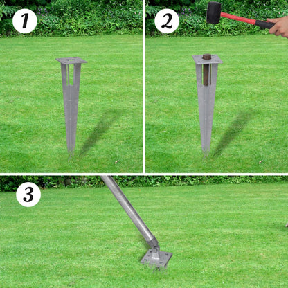 Recinzione a Rete con Pali e Spuntoni Acciaio Zincato 25x1,5 m | homemem39