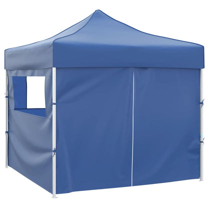 Tenda Pieghevole Blu 3 x 3 m con 4 Pareti - homemem39