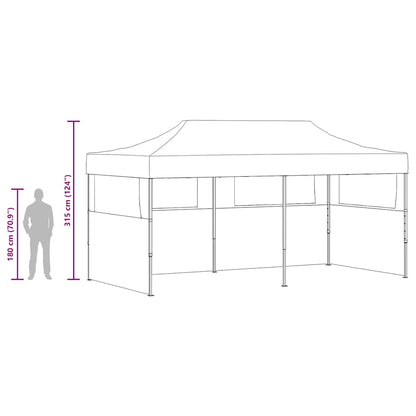Tenda per Feste Pop-Up Pieghevole Crema 3 x 6 m
