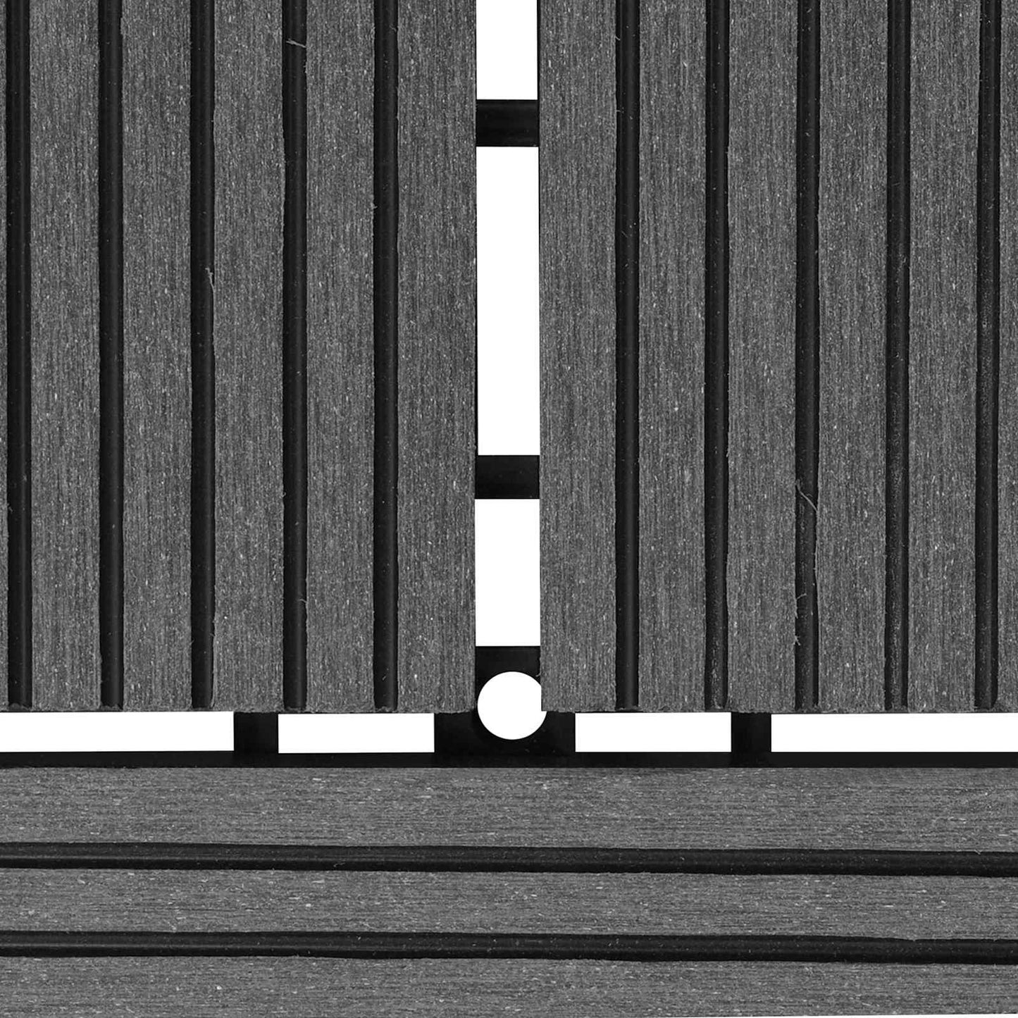 Piastrella per Decking 11 pcs Grigio 30 x 30 cm WPC | homemem39