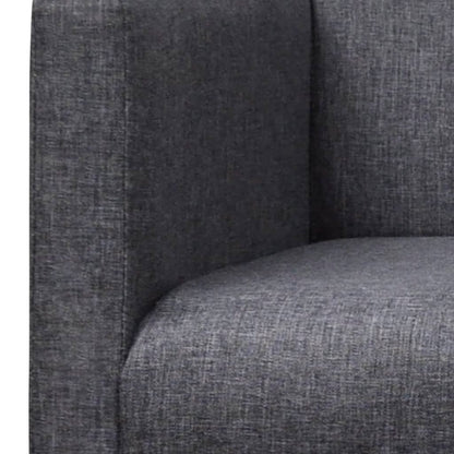 Panca con Cuscino Imbottito Tessuto Legno di Hevea Grigio Scuro | homemem39