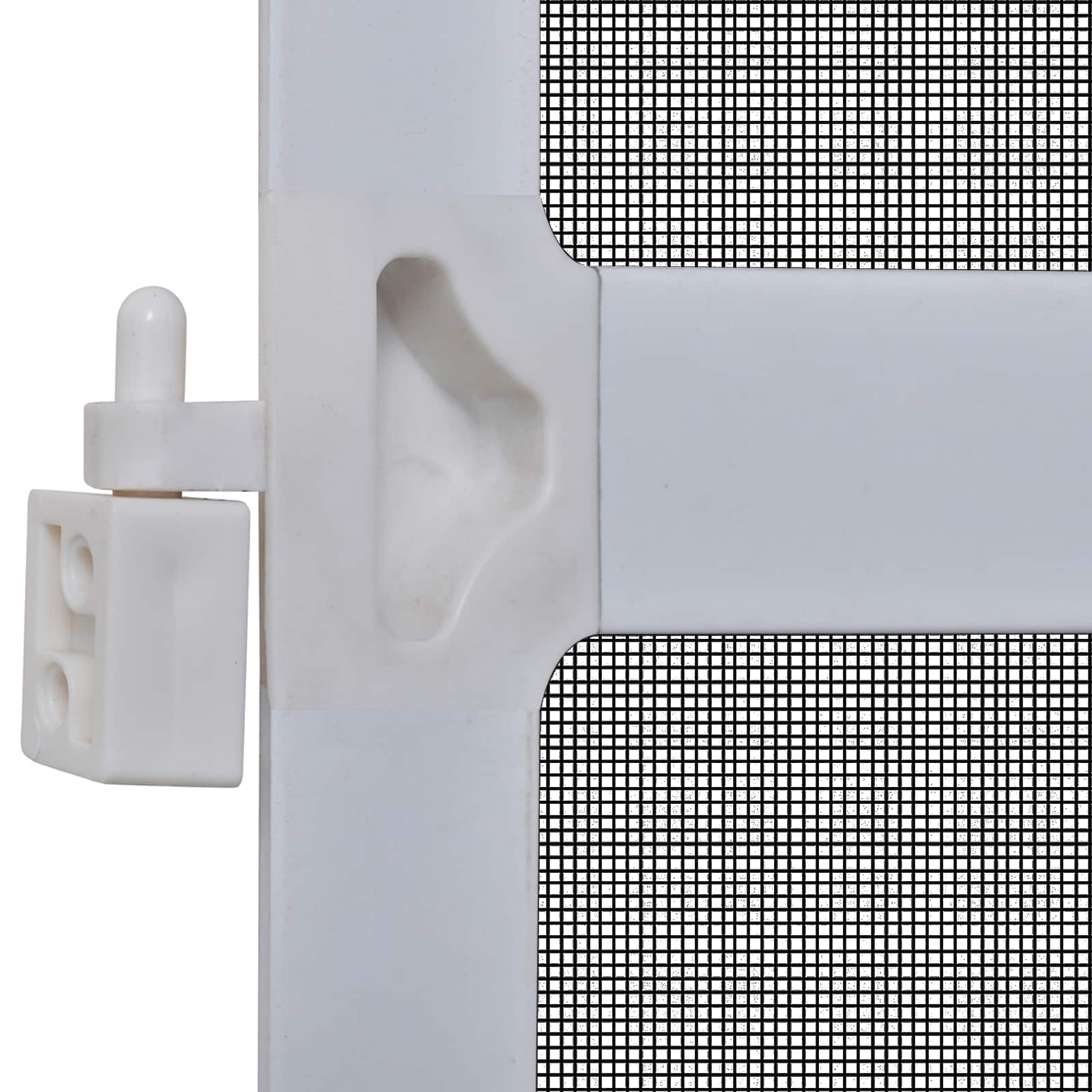 Schermo Insetti a Battente Bianco e Nero 100 x 215 cm | homemem39