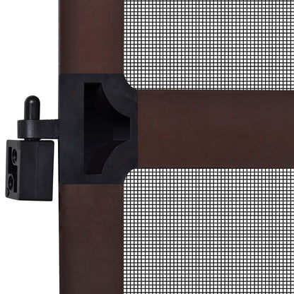 Schermo Insetti a Battente Marrone e Nero 100 x 215 cm | homemem39