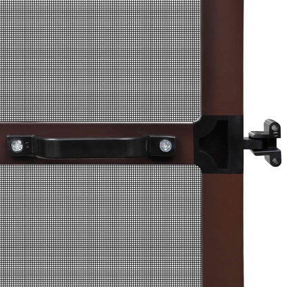 Schermo Insetti a Battente Marrone e Nero 100 x 215 cm | homemem39