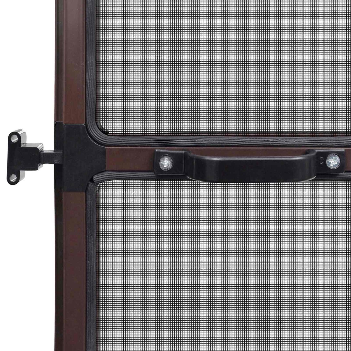 Schermo Insetti a Battente Marrone e Nero 100 x 215 cm | homemem39